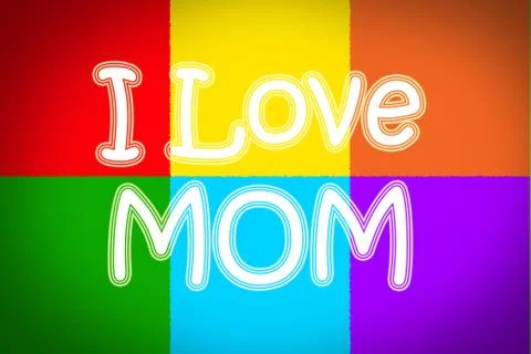 I love mom concept Stock Illustration