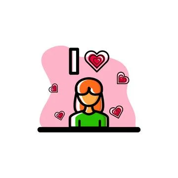 I Love Mom Conceptual Vector Icon Design Illustration Illustrazione stock