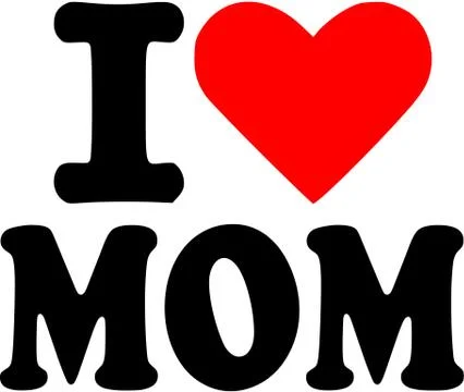 I love Mom Stock Illustration