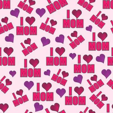 I love mom, pattern Illustrazione stock