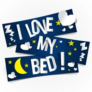 I Love My Bed Stock Illustration
