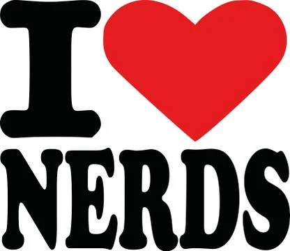 I Love Nerds Stock Illustration