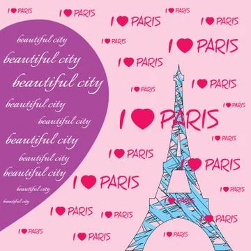 I love paris Stock Illustration