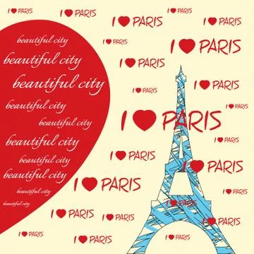 I love paris Illustrazione stock