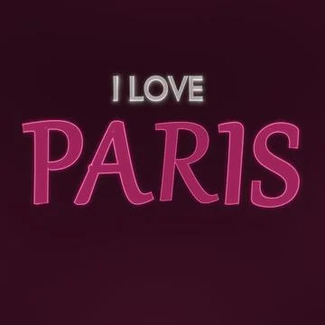 I LOVE PARIS Stock Illustration