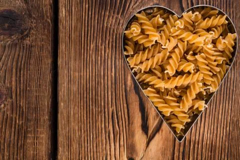 I love pasta (wholemeal fussili) Stock Photos