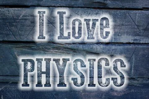 I love physics concept Stock Illustration