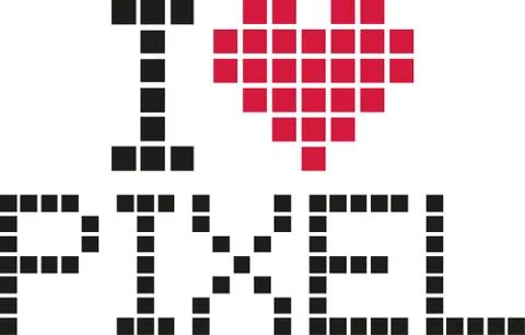 I love pixel Stockillustratie