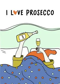 I Love Prosecco. Illustrazione stock