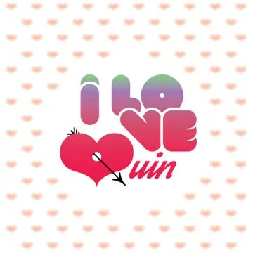 I love Quin Stock Illustration