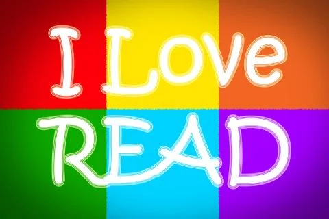 I love read concept Stock Illustration