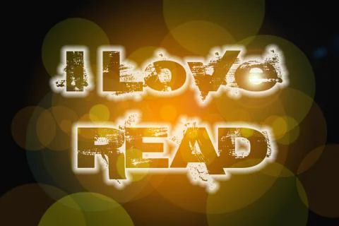 I love read concept Stock Illustration