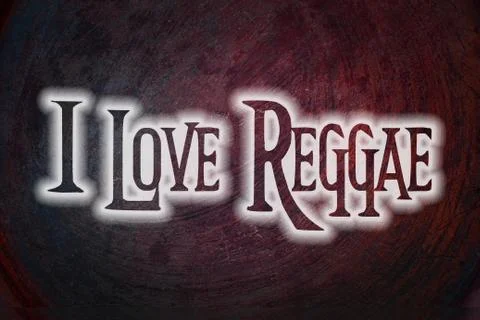 I love reggae concept Stock Illustration