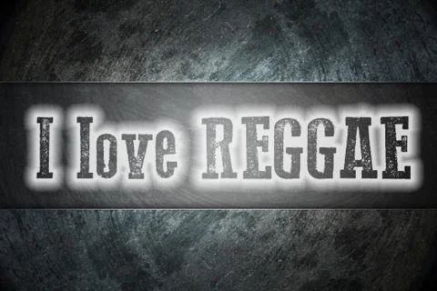 I love reggae concept Stock Illustration