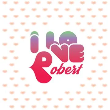 I love Robert 스톡 일러스트