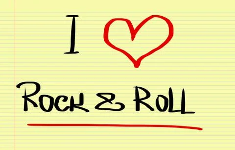I Love Rock And Roll Concept Stock Illustration