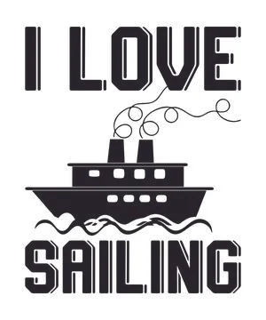 I Love Sailing Stock Illustration