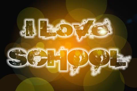 I love school concept Stock Illustration