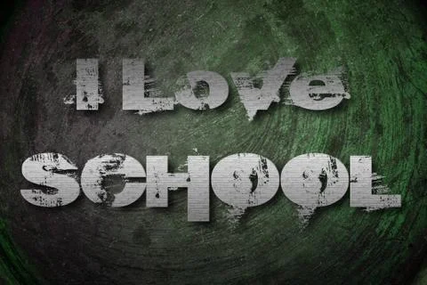 I love school concept Stock Illustration