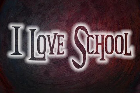 I love school concept Stock Illustration
