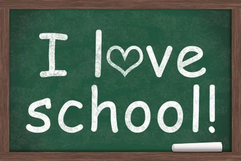 I love school Stock Illustration
