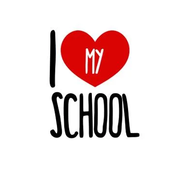 I love school Stock Illustration