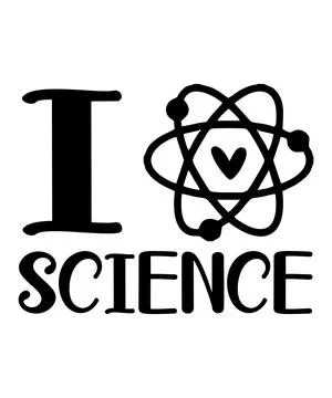 I Love Science Stock Illustration