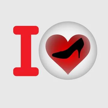 I love shoes Stock Illustration
