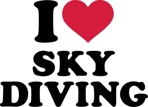 I love Skydiving 스톡 일러스트
