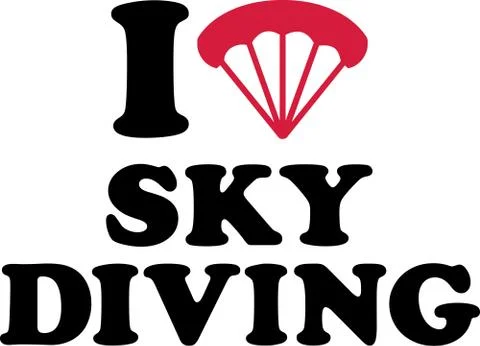 I love Skydiving Illustration