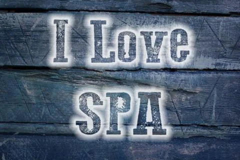 I love spa concept Stock Illustration