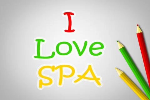 I love spa concept Stock Illustration