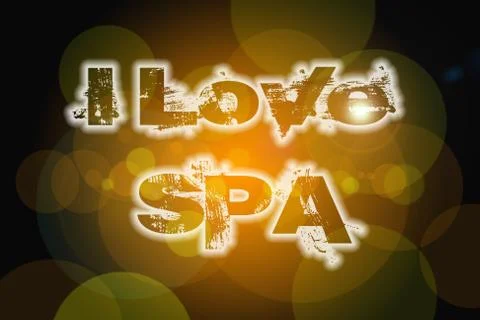 I love spa concept Stock Illustration