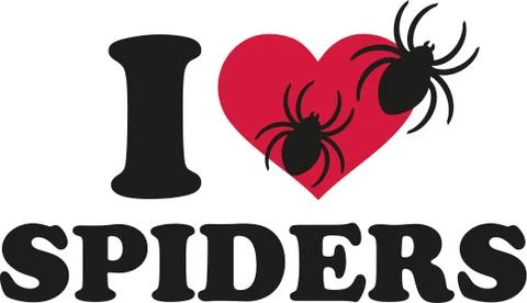 I love spiders Stock Illustration
