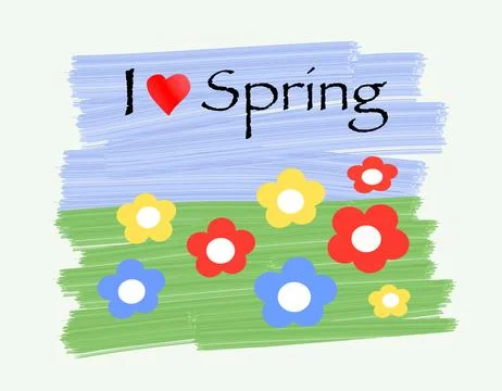 I love spring Stock Illustration