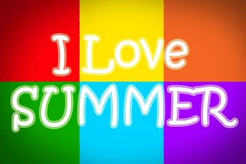 I love summer concept Stock Illustration