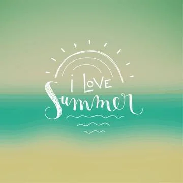 I love summer Stock Illustration