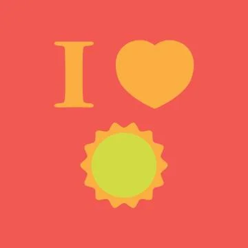 I love the sun Stock Illustration