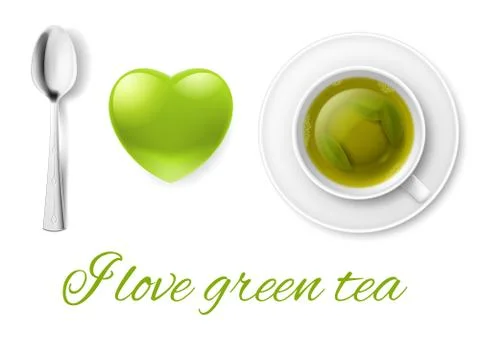I love tea Illustrazione stock
