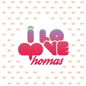 I love Thomas Stock Illustration