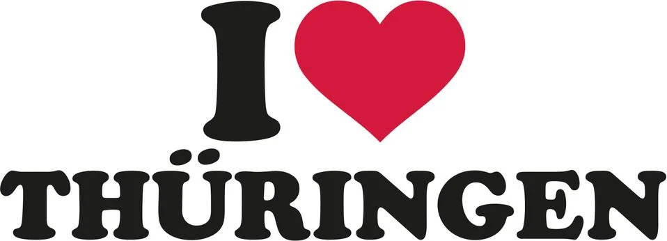 I love Thuringia german 스톡 일러스트