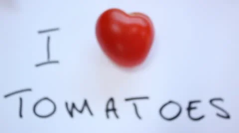 I love tomatoes focus Stock Footage 11497328