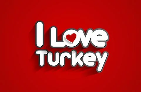 I Love Turkey Stock Illustration