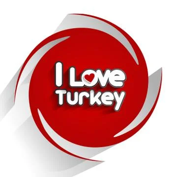 I Love Turkey Stock Illustration
