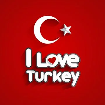 I Love Turkey Stock Illustration