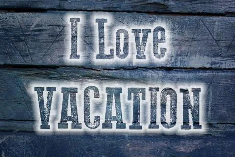 I love vacation concept Stock Illustration