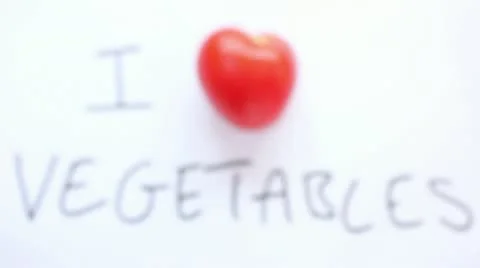 I love vegetables focus Stockbeeldmateriaal 11497330