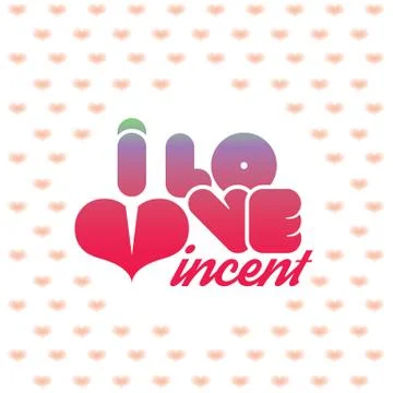 I love Vincent Stock Illustration