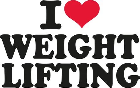 I love weight lifting Stock Illustration