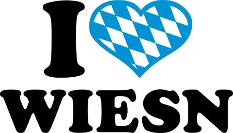 I love wiesn bavarian pattern Illustrazione stock